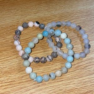 3 beaded bracelets